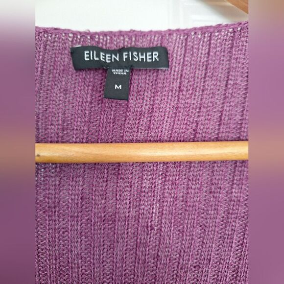 Eileen Fisher short sleeve open cardigan size M - Picture 2 of 6